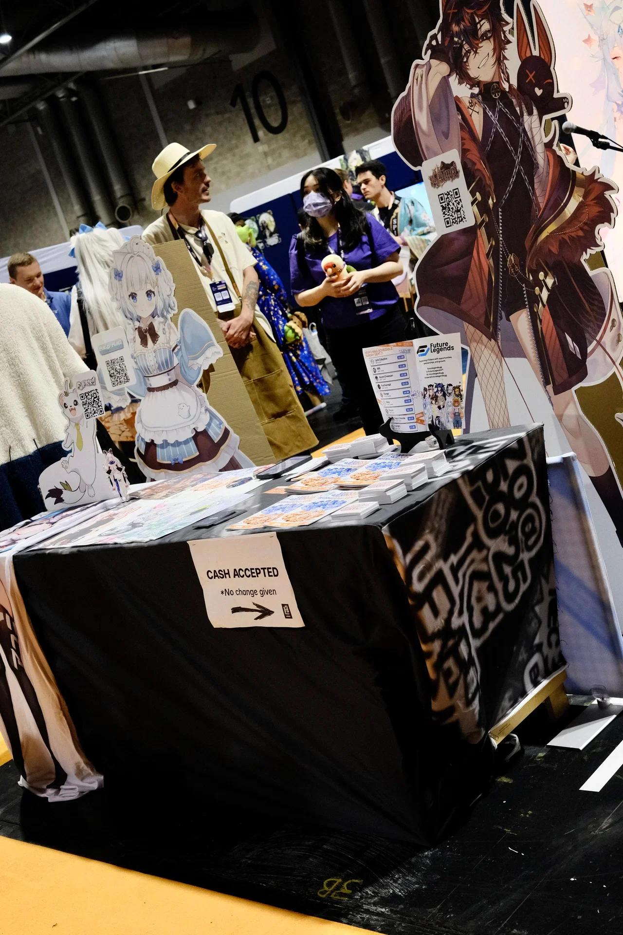 VTuber Expo merch table.